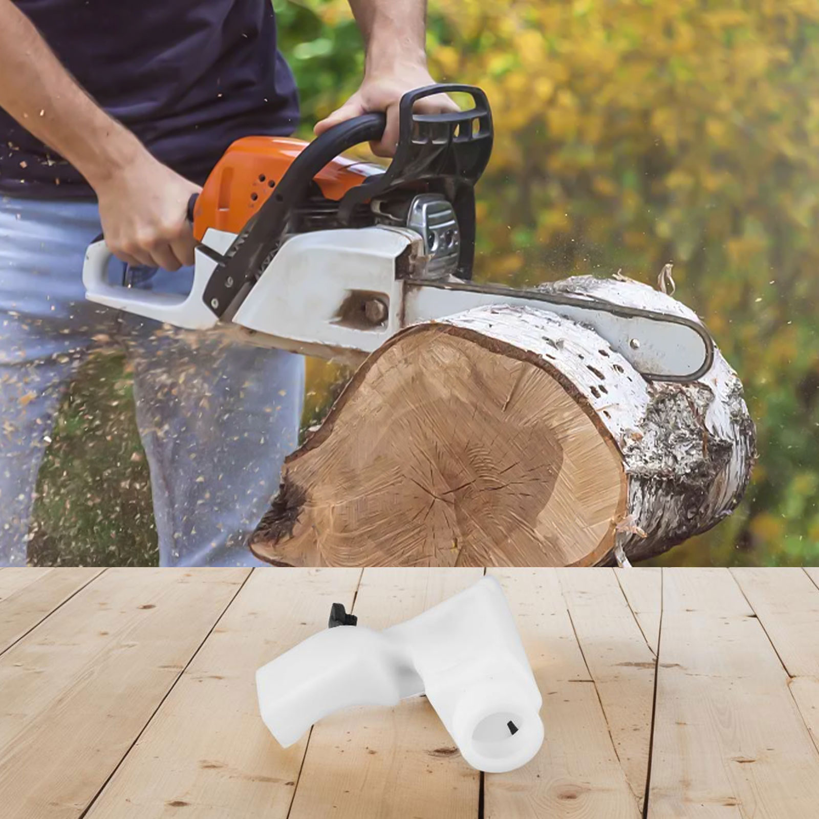Outdoor Power Tool Brands - ถังน้ำมันเชื้อเพลิง ถังน้ำมัน อุปกรณ์เสริมสำหรับบ้านและกลางแจ้ง เครื่องมือเปลี่ยน โซ่เลื่อยสีขาว+ดำ สำหรับ