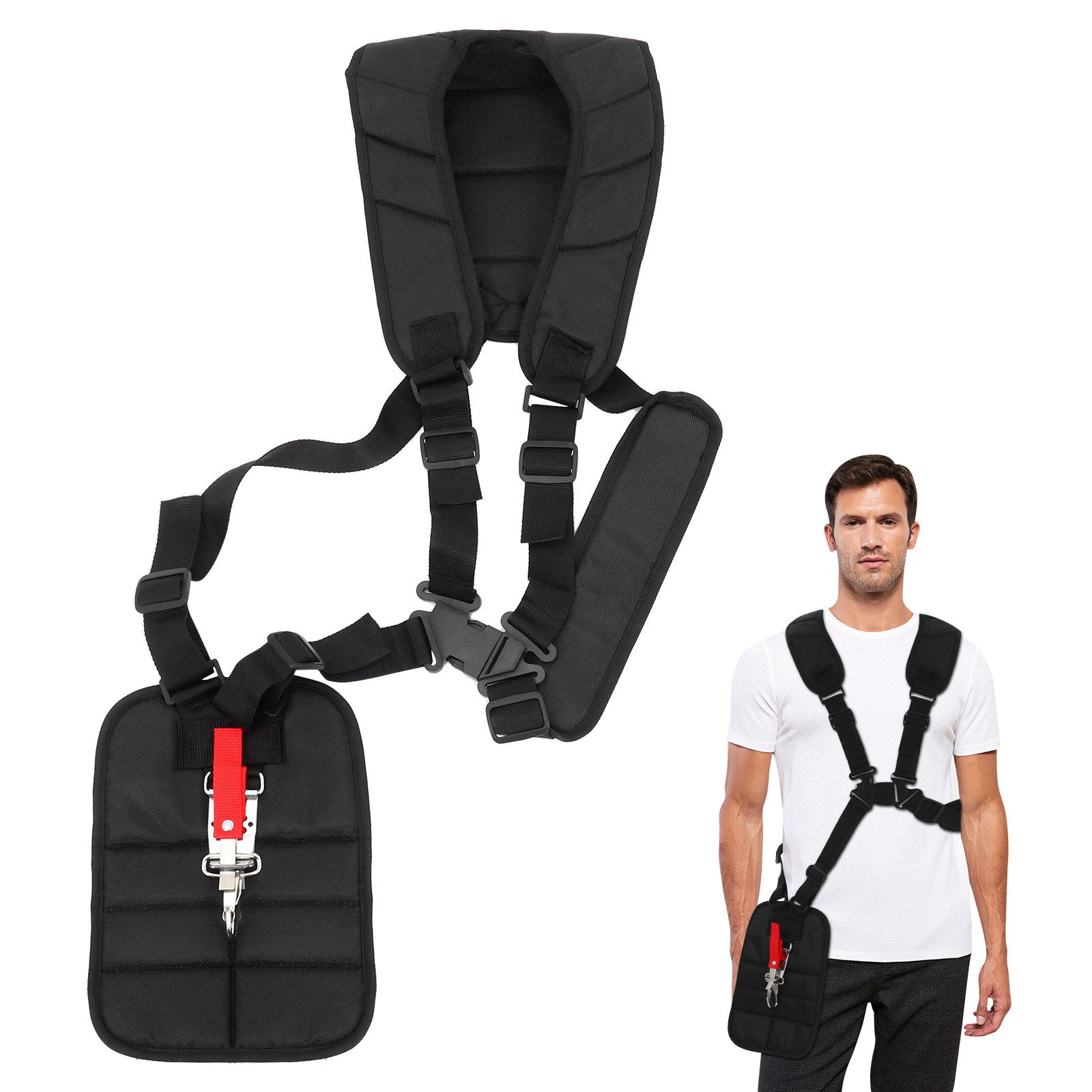 Brush Cutter Strap - สายสะพายไหล่ปรับระดับได้สำหรับเครื่องตัดหญ้า อุปกรณ์ทำสวน ทนทาน ใช้งานสะดวก พร้อมหัวเข็มขัดที่สวมใส่สบาย