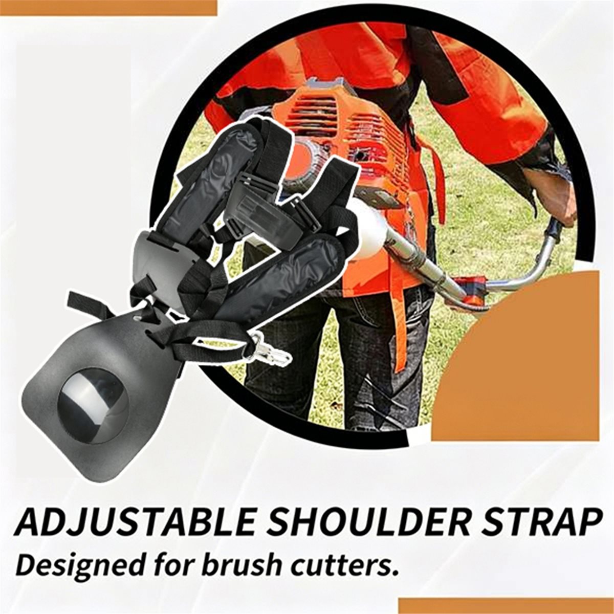 Brush Cutter Strap - สายรัดไหล่สำหรับเครื่องตัดหญ้า Sthil และ KM Series สีดำ