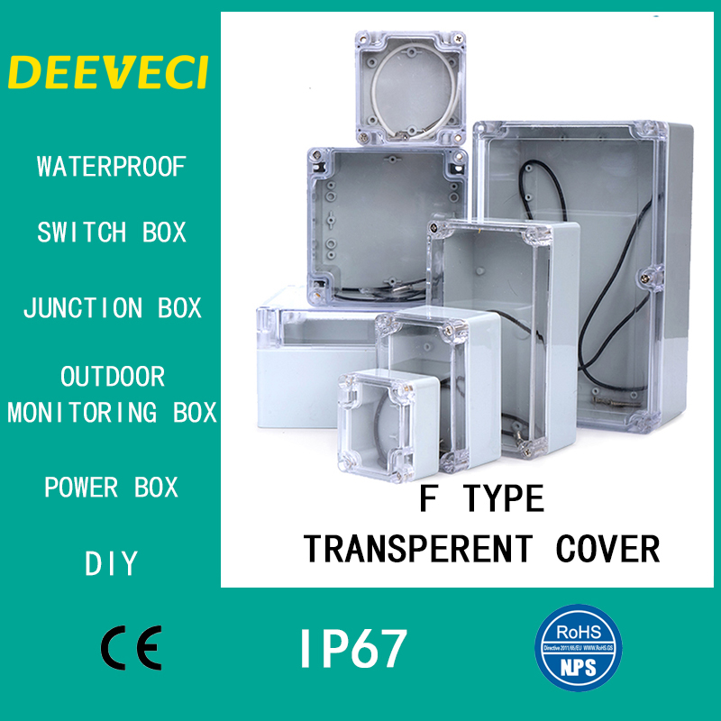 Outdoor Power Outlet Box - โปร่งใสกันน้ํากลางแจ้งEnclosureกล่องพลาสติกอิเล็กทรอนิกส์กรณีเครื่องมือไฟฟ้ากล่องกล่องที่อยู่อาศัย