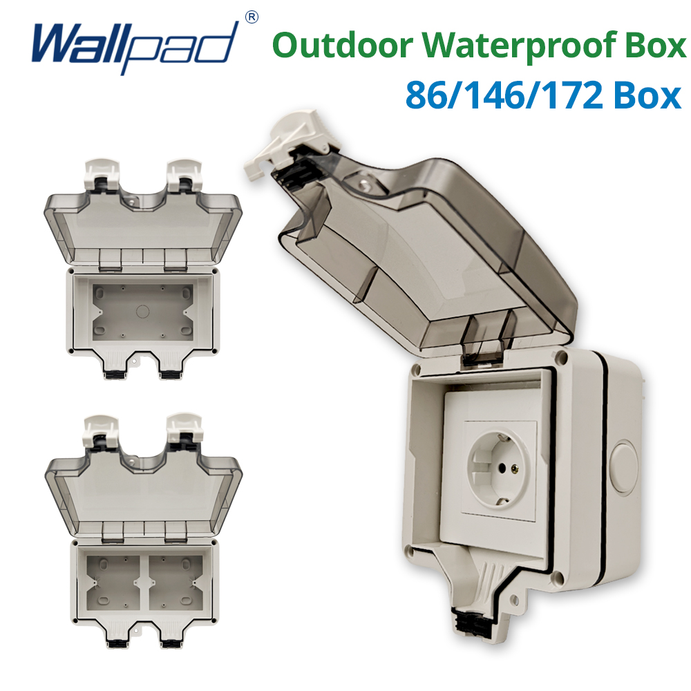 Outdoor Power Outlet - Wallpad IP66 กันฝุ่นกันน้ํากลางแจ้งสําหรับสวิตช์ผนังและซ็อกเก็ตด้านนอกสําหรับ Home Garden 86