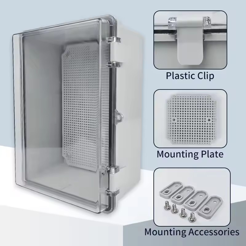 Outdoor Power Outlet Box - กล่องพลาสติกกันน้ำ IP66 สำหรับงานไฟฟ้า กล่องรวมสายไฟฟ้า ABS สำหรับภายนอกอาคาร