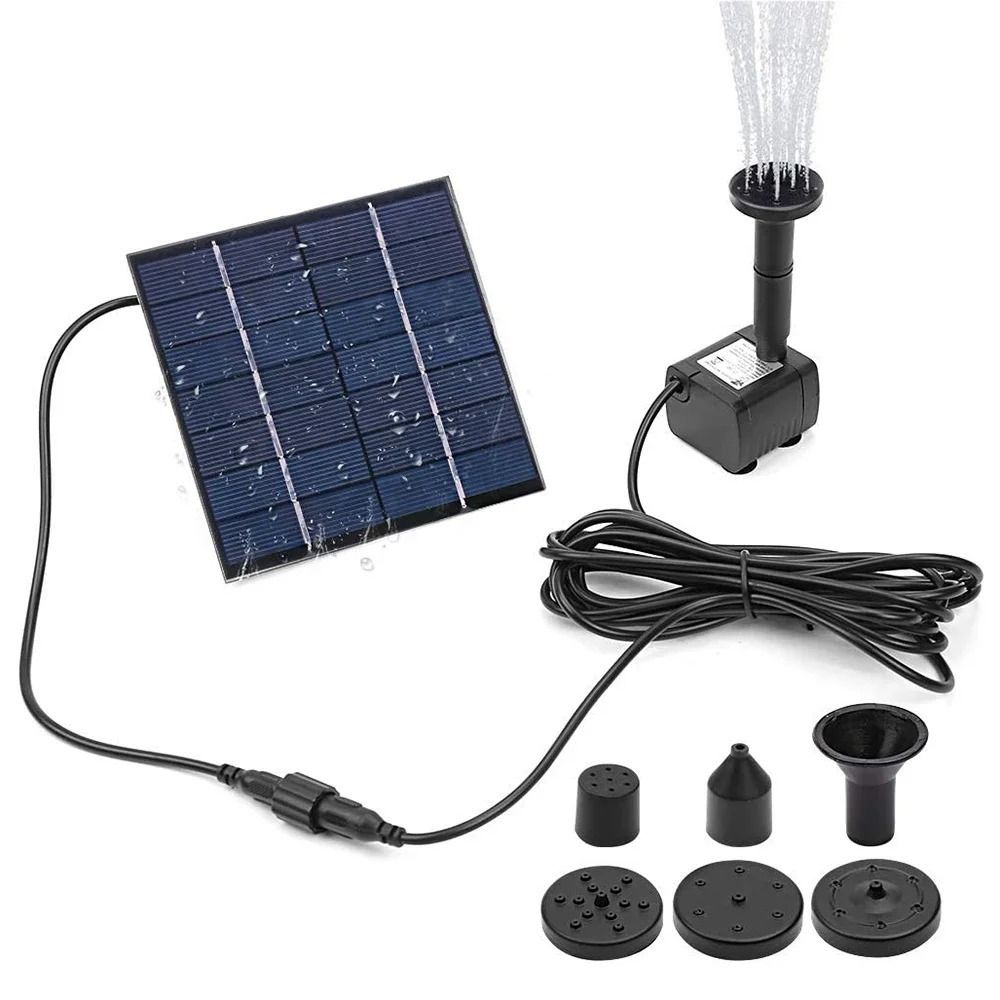 Outdoor Power Kit - ปั๊มน้ำพุพลังงานแสงอาทิตย์ขนาดมินิ1.4วัตต์ชุดแผงพลังงานปั๊มน้ำแผงโซล่าสำหรับสวนสระน้ำน้ำพุในร่มอ่างน้ำกลางแจ้ง