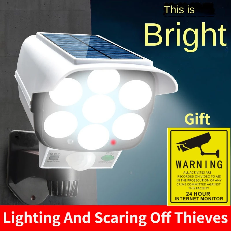 Outdoor Power Outlet Solar - กลางแจ้งพลังงานแสงอาทิตย์ Light Motion Sensor กล้อง Dummy