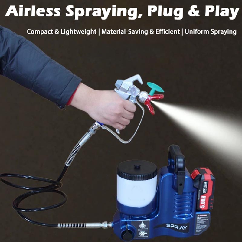 Electric Sprayer Backpack - เครื่องพ่นสีแบบไร้อากาศแรงดันสูง ใช้ไฟฟ้า ชาร์จได้ ขนาดเล็ก แบบสะพายหลัง ปรับความเร็วได้