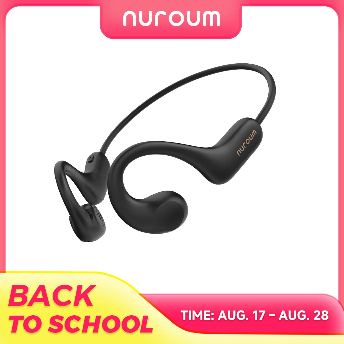 Outdoor Power Adapter Usb - หูฟังบลูทูธ NUROUM แบบคล้องคอ หูฟังไร้สายแบบเปิดหลัง ให้เสียงคมชัด กำลังส่งสัญญาณสูง