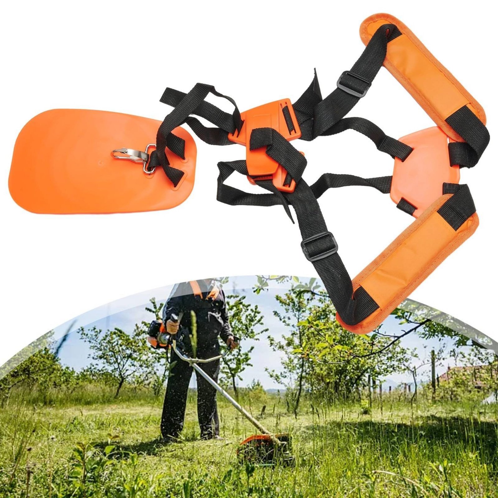 Brush Cutter Strap - สายรัดเครื่องตัดหญ้าแบบสองสายสะพายไหล่ ทนทาน ใช้งานหนัก สายรัดไหล่แบบสองเส้น บุนวมอย่างดี ใช้งานได้ยาวนาน