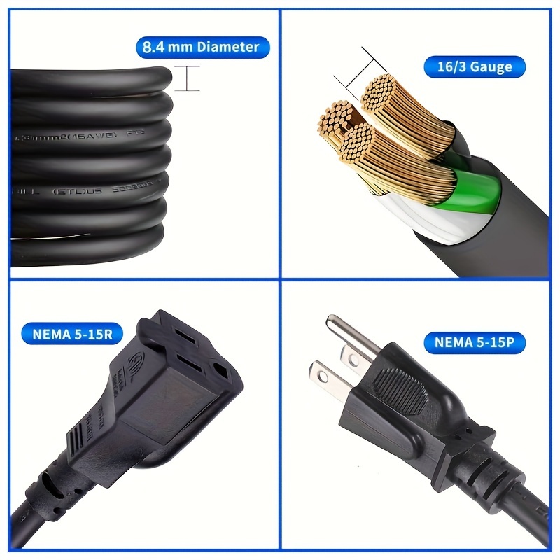 สายไฟต่อขยายกลางแจ้งมาตรฐานสหร - Outdoor Power Outlet Extension บทวิจารณ์และราคา