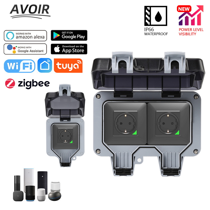 Avoir Tuya Zigbee เต้าเสียบ IP - Outdoor Zigbee Power Plug บทวิจารณ์และราคา
