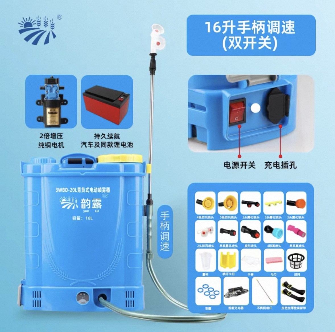 เครื่องพ่นยาไฟฟ้า 16 ลิตร เครื - Electric Sprayer Backpack บทวิจารณ์และราคา