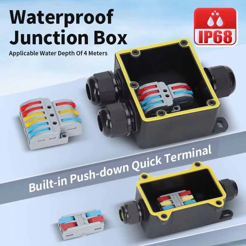 กล่องต่อสายไฟกันน้ำ IP68 แบบ 2 - Outdoor Power Outlet Box บทวิจารณ์และราคา