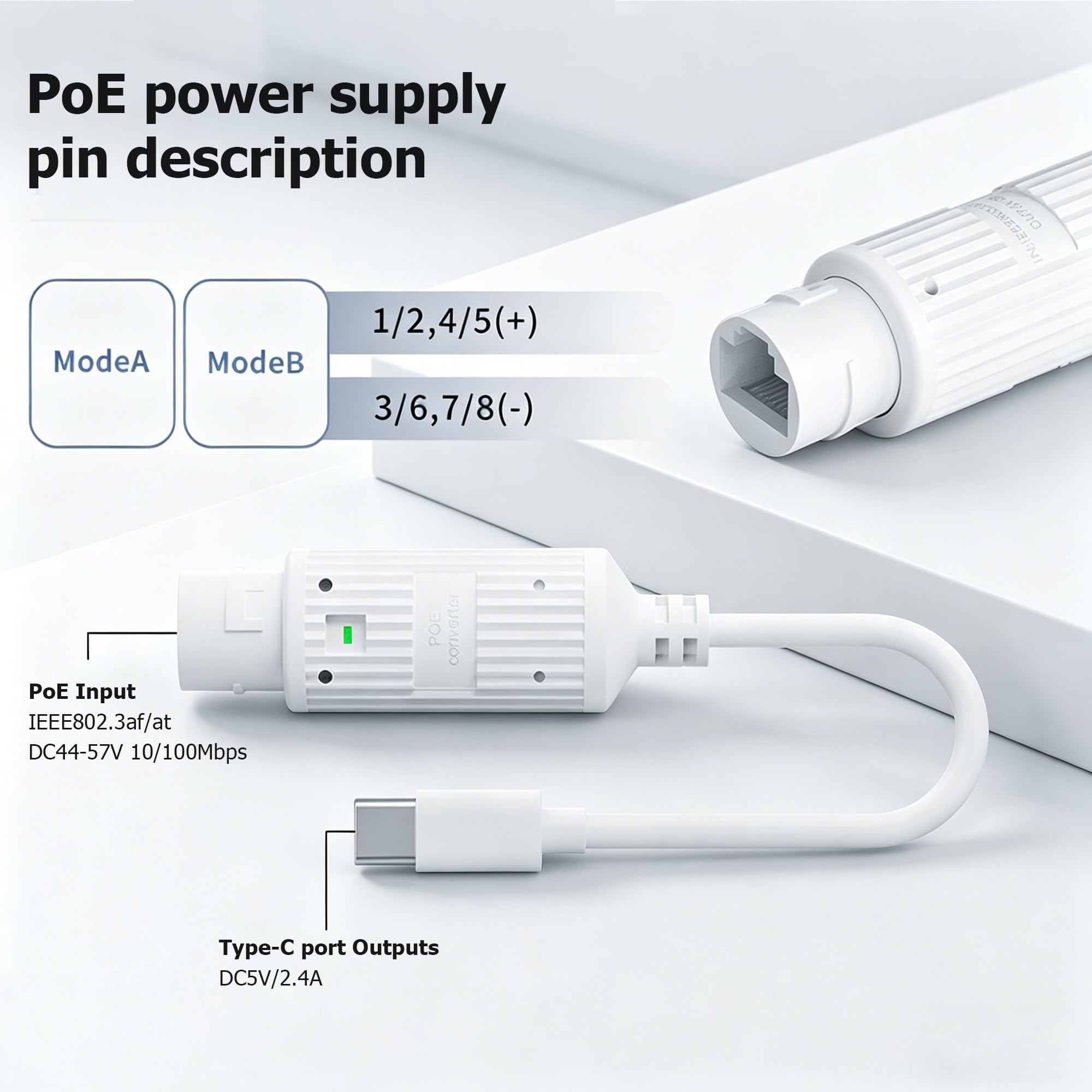 ตัวแปลงไฟ POE เป็น USB-C สำหรั - Outdoor Power Adapter Usb บทวิจารณ์และราคา