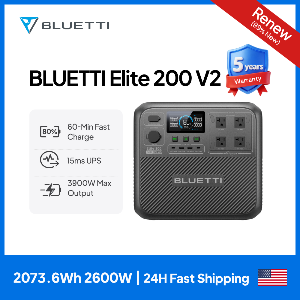 【รีนิว】BLUETTI Elite 200 V2 สถ - Portable Generator Inverter บทวิจารณ์และราคา