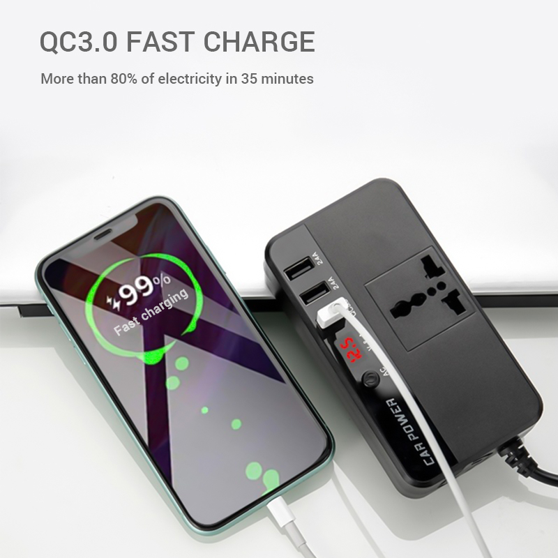 อินเวอร์เตอร์รถยนต์แบบพกพา 200 - Outdoor Power Adapter Usb บทวิจารณ์และราคา