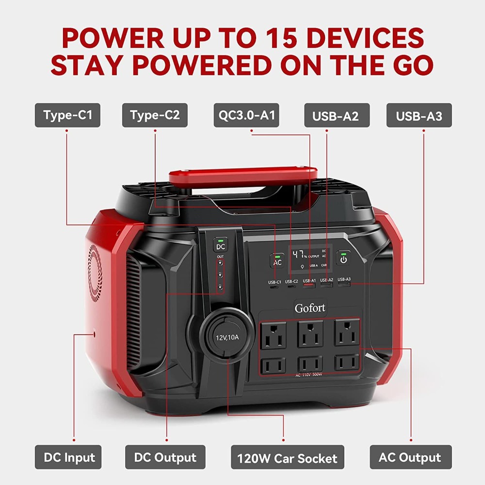 สถานีพลังงานแบบพกพา 540Wh/500W - Outdoor Power Outlet Solar บทวิจารณ์และราคา